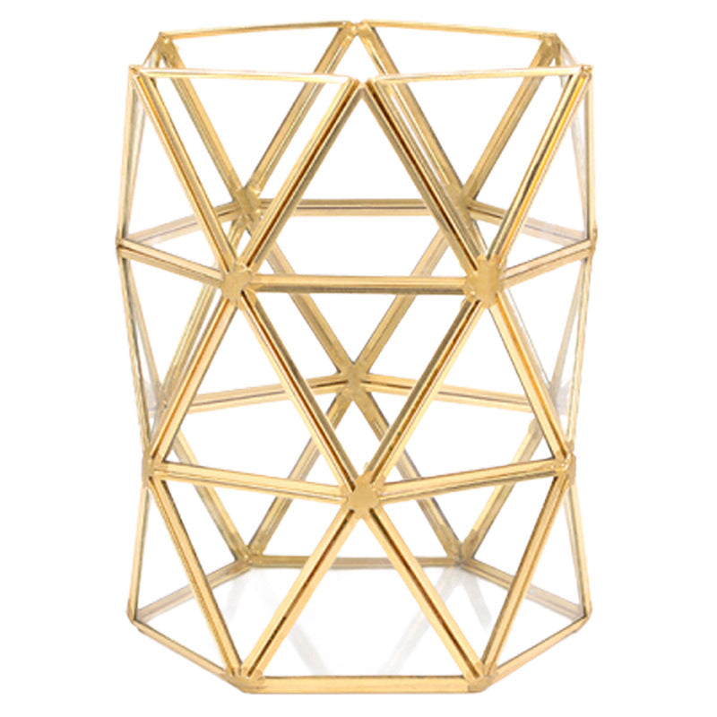 Gold Beauty Brush Bucket