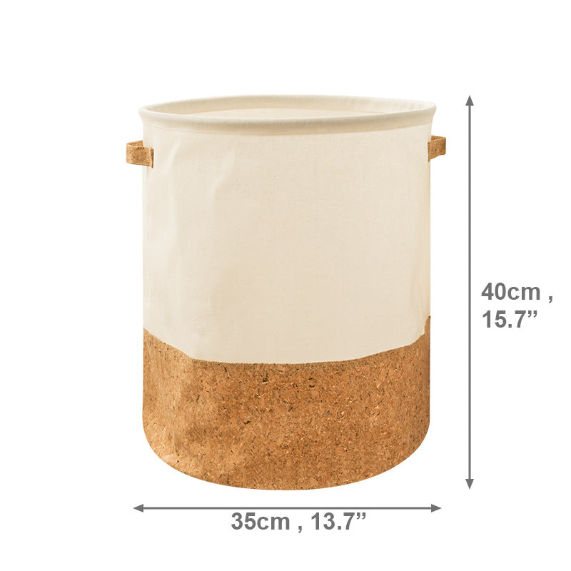 Cotton and Linen Laundry Basket