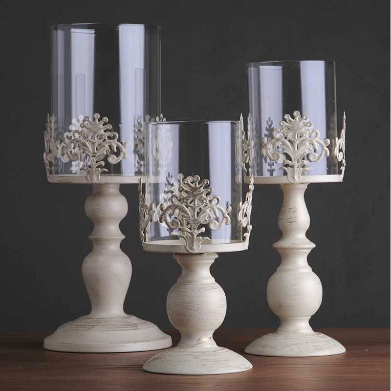 Curved Glass Candle Holder