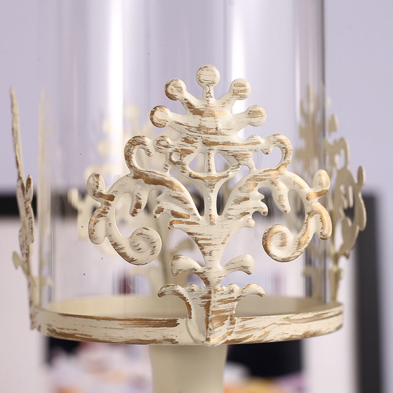 Curved Glass Candle Holder