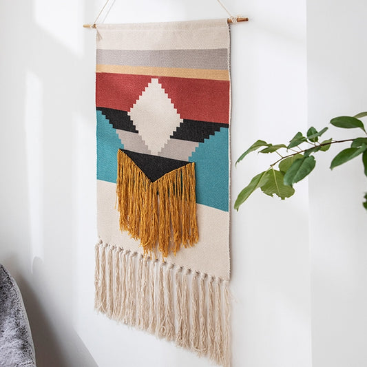 Wall Hanging Tapestry Hand Woven Home Decor - bohemian Wall hanging For Bed Room , Living Room and Dining Rooms