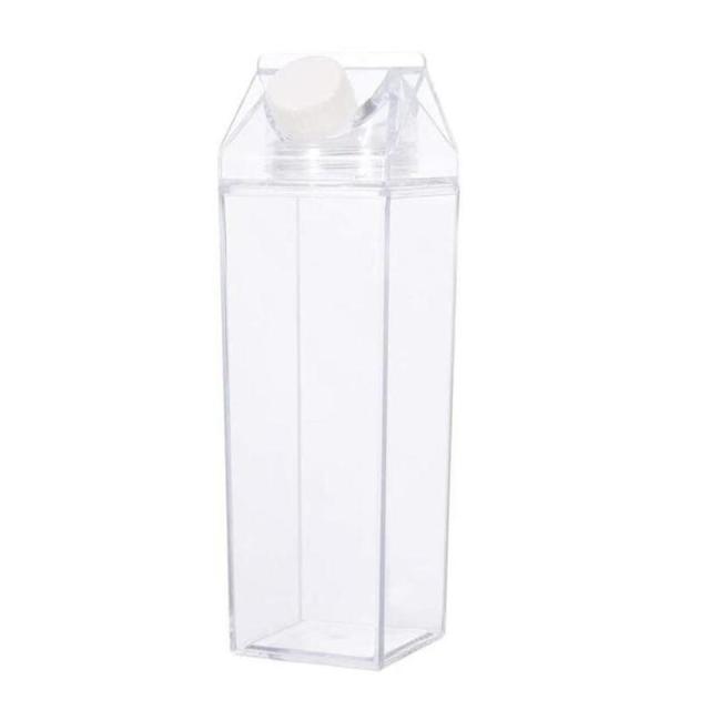 Acrylic Clear Milk Carton Water Bottle