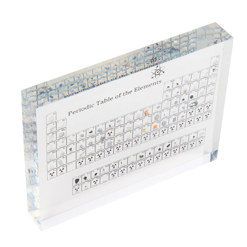 Acrylic Periodic Table Display With Real Elements